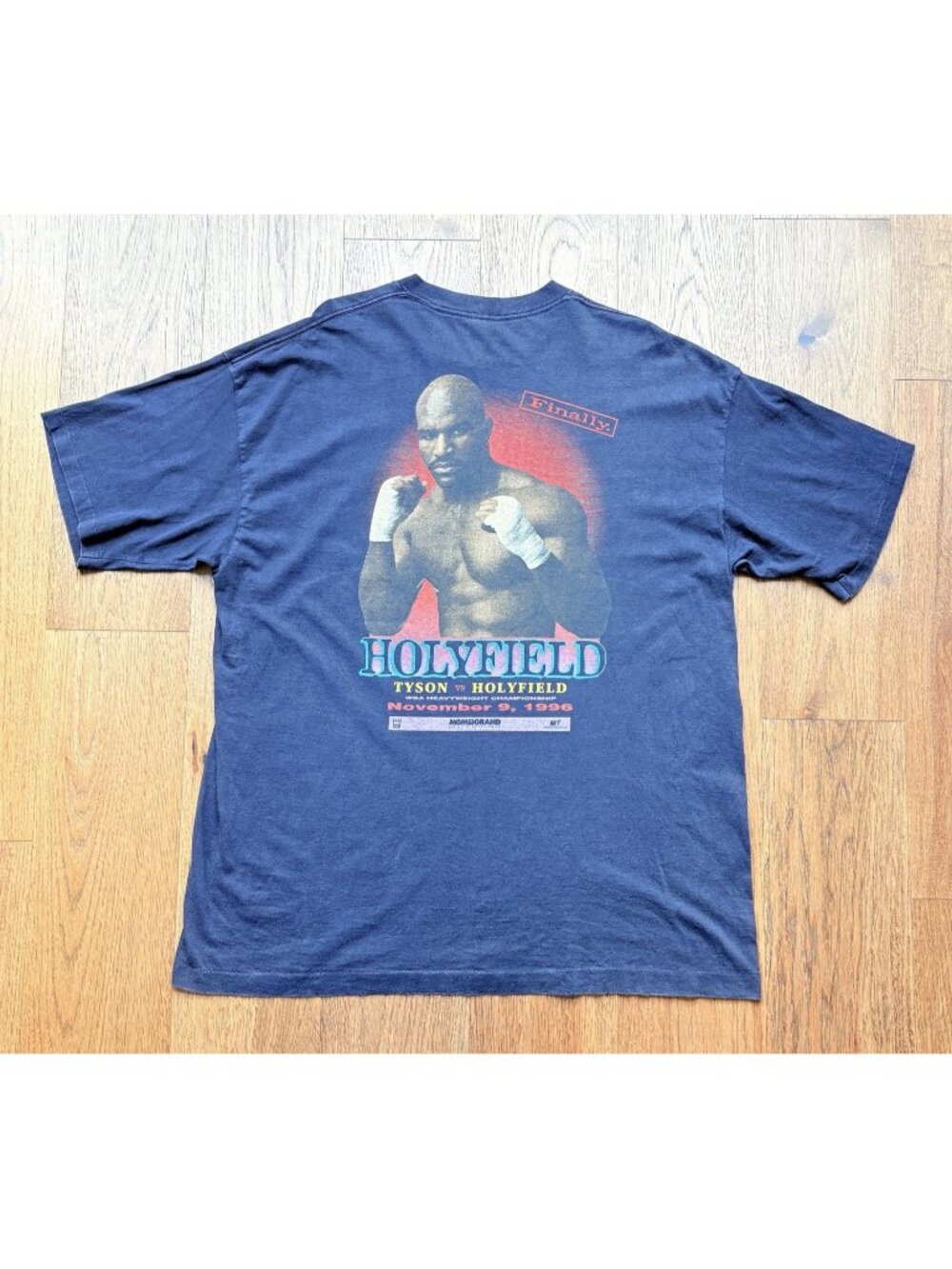 VTG Mike Tyson vs Holyfield 1996 T-Shirt MGM Grand “Finally” Size XXL 2XL